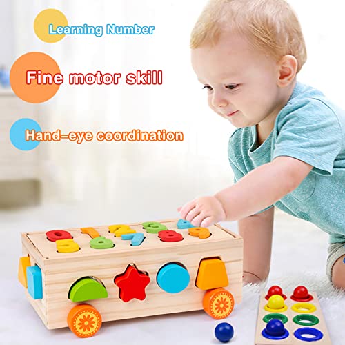 Uncle Nick Montessori Toys for 1 2 3 Year Old Boy Girl, Wooden