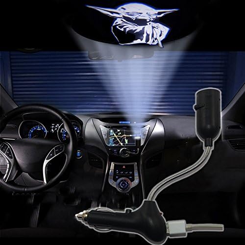 Spoya Star Wars cool Master Yoda USB Car dome ceiling CREE LED cigarette lighter logo projection projector atmosphere light lamp