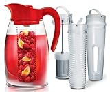 Primula PFRE-3725 Beverage System - Includes Fruit, Tea Infusion Chill Core, 2.9 quart, Red