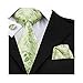 Hi-Tie Men's Casual Jacquard Silk Dress Shirt Button Down Shirts Long-Sleeve Shirt Prom Wedding Regular Fit (GM-N-G1162, Medium)