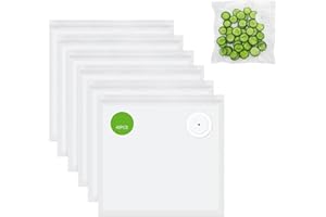 40 PCS 8.3×8.7in Chef Preserve Vacuum Zipper Bags for Food Saver Bags Dishwasher‑Safe, Freezer,Microwave, Odor-Resistant, Lea