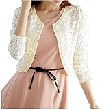 TOP OneWomen's Lace Shrug Bolero Cardigan Party Long Sleeve Floral