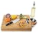 Large Bamboo Cutting Board with Stainless Steel Bowls and Juice Groove | Great tool for prepping vegetables, meat, and chicken | Thick Wood | 17.5 x 13 x 2.5 Inches | A Perfect Gift!