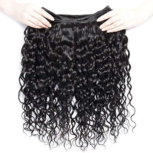 Water Wave Bundles Human Hair 8 10 12 inch 3 Bundles Culy Human Hair Extensions for Black Women Double Weft Soft Bouncy Soft and Bouncy Natural Black Color - Image 5