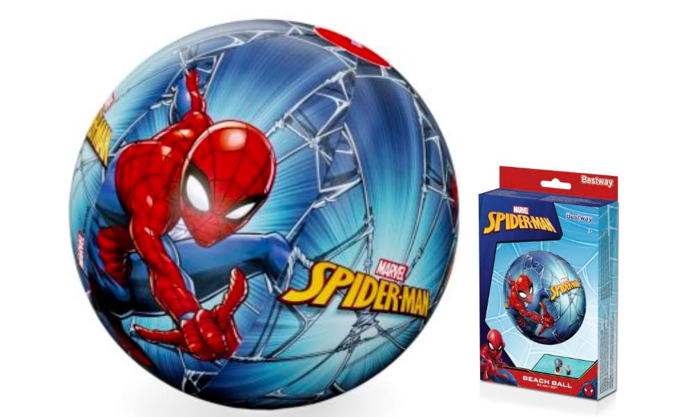 ICMinds Gifts Inflatable Spiderman Beach Ball - 20" Swimming Pool Ball for Kids, Adults and Family Fun