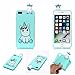 iPhone 7 Plus Case, iPhone 8 Plus Case, DAMONDY 3D Cartoon Animals Cute Pattern Soft Gel Silicone Slim Design Rubber Thin Protective Cover Phone Case for iPhone 7 Plus/iPhone 8 Plus-Cute Unicorn