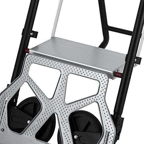 Mophorn Aluminum Hand Truck 2 In 1 Step Ladder Folding Cart Dolly 175
