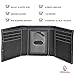 Estalon Handmade Men's Rfid Blocking Genuine Leather Trifold Multi Card ID Window Wallet (3.5x4.4x0.75, Black Nylon)