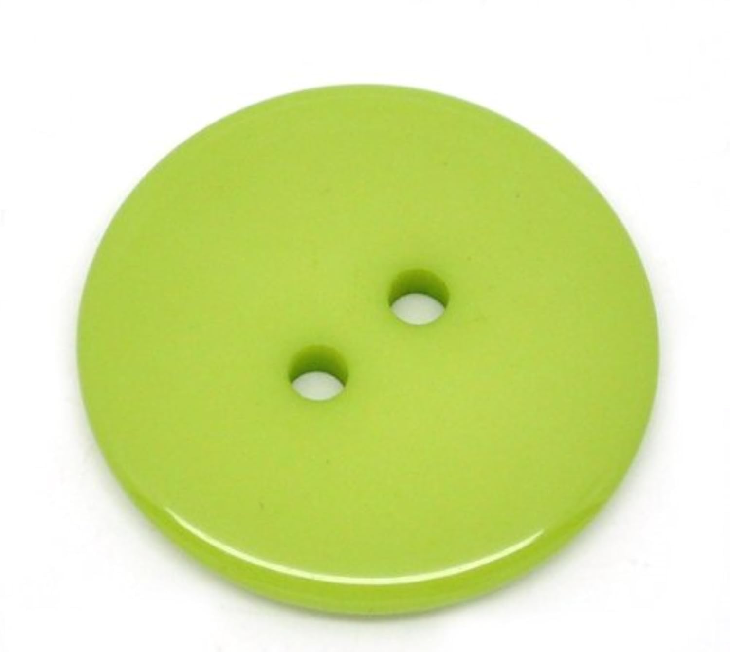 100 Lime Green Round 23mm Resin Buttons with 2 Sewing Holes. for Clothes Making, Art, Scrapbooking, and Many Other Crafts — image 1