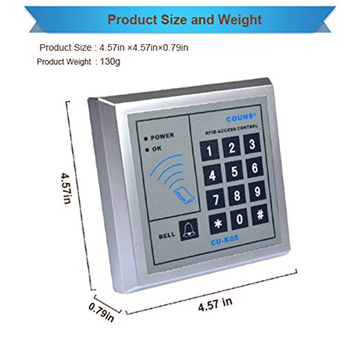 COUNS RFID ID Door Access Control Stand Alone Single Door System With Keypad Support 500 Users