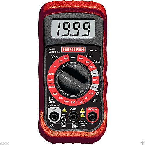 Craftsman Digital Multimeter with 8 Functions & 20 Ranges 34-82141