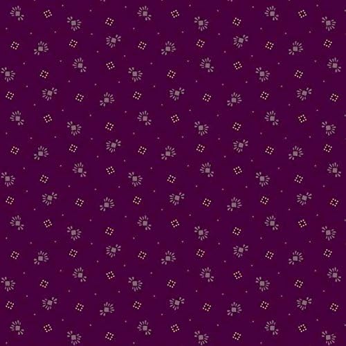 Marcus Fabrics Antique Cotton Old Plum Calicos by Pam Buda Foulard Plum