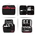 BAGSMART Universal Travel Cable Organizer Electronics Accessories Carry Bag for 9.7 inch iPad, Kindle, Power Adapter, Black + Red