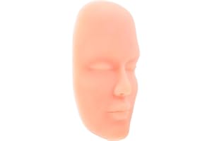 STAHAD Silicone Practice Skin Face Model Removable Features for Full Face Makeup and Eyebrow Shaping