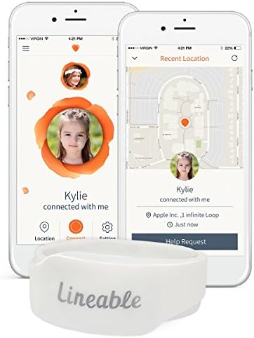 Lineable - Smart Wristband For Kids, White, Large