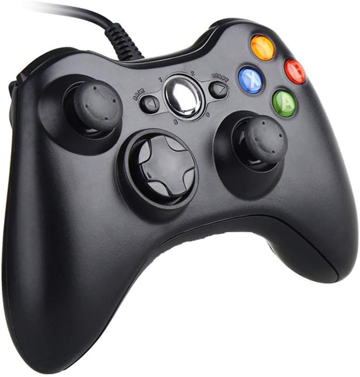 Xbox 360 Controller, 7.2 ft USB Wired Controller Gamepad Compatible with Microsoft Xbox 360 & PC Windows(Black): Computers & Accessories
