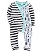 Ma&Baby Boys Girls Pajamas Half Striped Half Arrows Romper Bodysuit Outfit (0-6 Months)