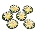 Floating Flowers Set of 6 - White with pink accent 5.5 Inches - These Are the Most Durable Water Lilies Available – Great for Fish Tanks – Weddings – Bird Baths!
