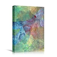 Canvas Wall Art Organic Arrangement Abstract Colorful Contemporary Hallway Mixed Media Multicolor Patterns - 12x18 inches