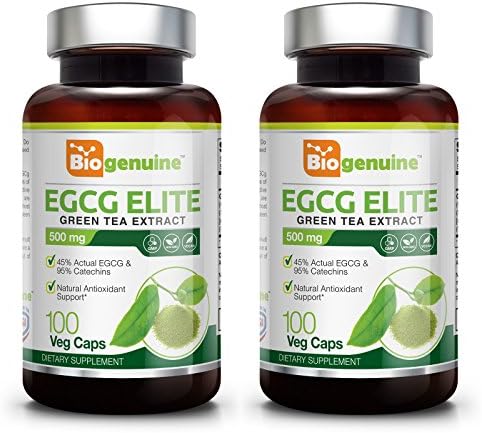 Green Tea Extract EGCG 500 mg 100 Vcaps 2 Pack - Weight Loss | Free Radical Scavenger | Boost Metabolism | Heart Health | Natural Caffeine | Gentle Antioxidant | Energy