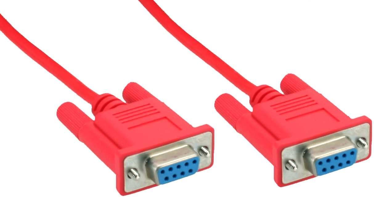 InLine 12224b networking cable, red