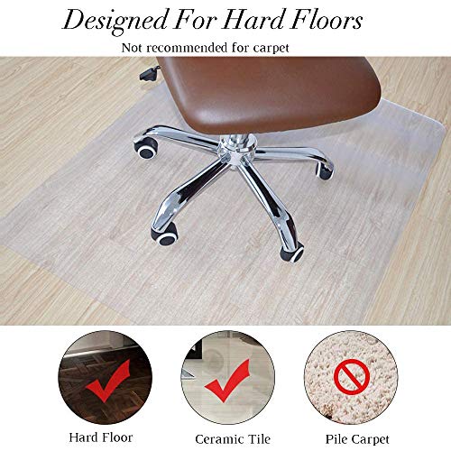 BigTron Office Desk Chair Mat for Hard Wood Floor PVC Matte, Transparent Sturdy Chair Mat, Only for Hardwood Floor, Immediately Flat Out of Box, 36\