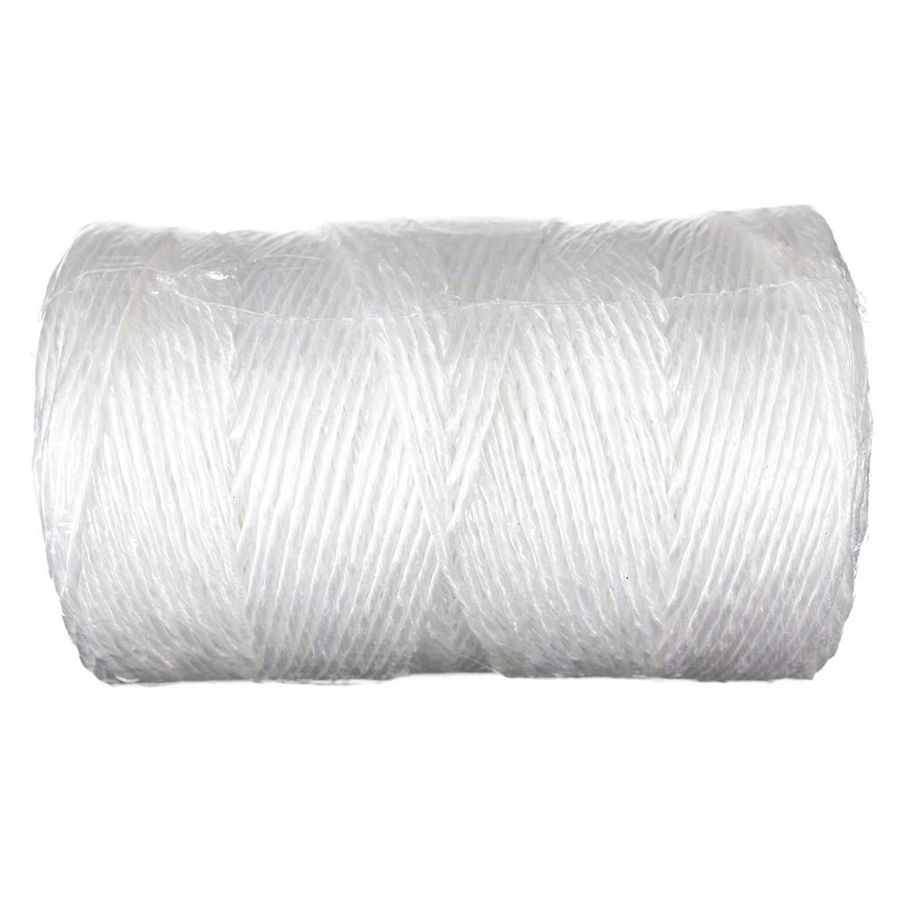 West Coast Paracord 1,000 Foot White Poly Twine Tube - Polypropylene Packaging Twine - Great for Binding and Bundling