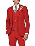 Wangyue Mens Suit 3 Piece Slim Fit Wedding Suits