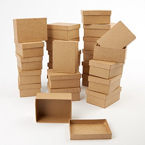 Factory Direct Craft Rectangle Shaped Paper Mache Boxes | 24 Boxes