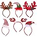 Olgaa 6 Packs Christmas Headbands Different Designs Reindeer Antlers Headbands Unicorn Horn Headbands Christmas Hats Headband Christmas Decoration Gifts for Christmas Costume Holiday Party