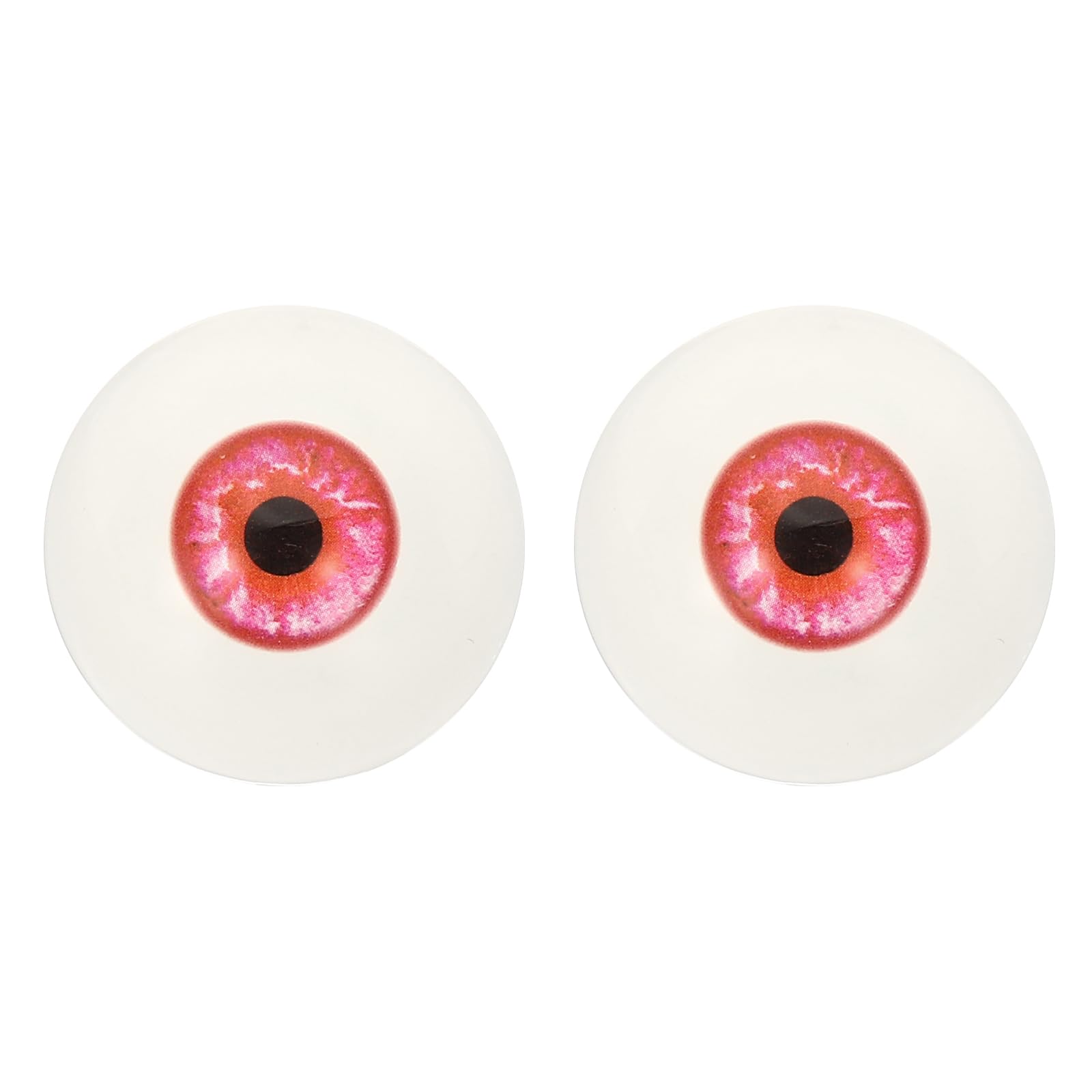 PATIKIL 32mm Safety Eyes,1 Pair Realistic Acrylic Eyes Plastic Half Eyeballs for Masks Halloween Props Art Craft, Ice Red