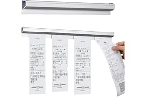 ECKEK 2 Pack Ticket Holders Receipt Holder for Restaurant, No Drill Check Rack Order Receipt Rail Display Slide for Commercia