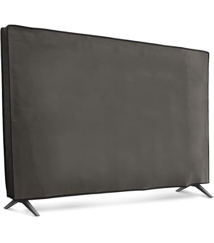 TXEsign TV-Abdeckung Aus Lycra – Für 55-Zoll-Fernseher, Staubdicht, Waschbar, Mit Clips, Schwarz