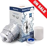 High Output Shower Filter - Shower Head Filter - Chlorine Filter - Hard Water Filter - Water Softener - Showerhead Filter - 2 Replaceable Filter Cartridges - Water Filter For Shower Head