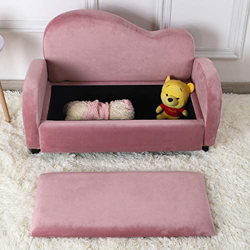 Kid Sofa Couch,2Seater Kid Upholstered Chair with Storage,with Luxury