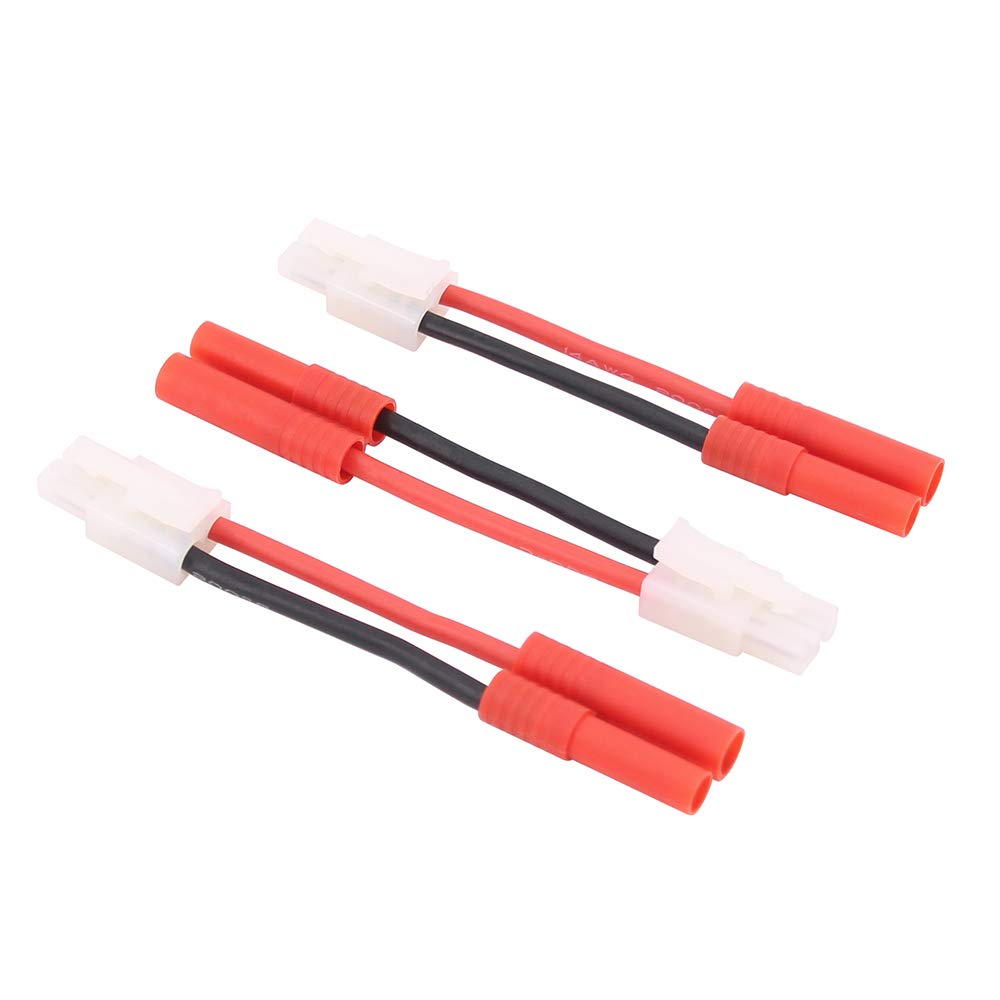 BDHI compatible with Tamiya Male to HXT 4MM Female Connector Adapter Cable - 14awg 5cm Wire for Turnigy(BDHI-54)
