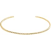Gold Rope Cuff in 14K Gold Fill, Handmade Twisted Rope Bracelet by Lotus Stone Design