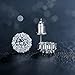 Bamoer Cubic Zirconia Platinum Plated Flower Design Round Stud Earrings