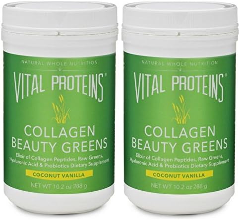 2 PACK - Vital Proteins Collagen Beauty Greens Powder - Coconut Vanilla Powder - 10.2 oz