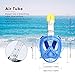 VICOODA Full Face Snorkel Mask for Kids and Adults [2018 New Version],180°Panoramic View,Anti-Fog,Anti-Leak,One Size Snorkeling Mask with GoPro Mount, Head Full Face Snorkel Mask - Blue
