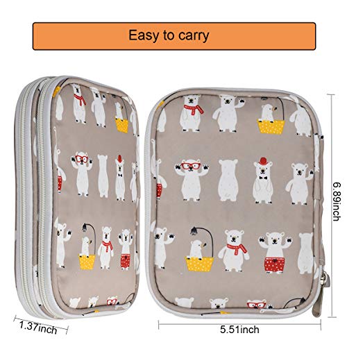 KOKNIT Crochet Hook Case, Zipper Storage Organizer Bag with Web Pockets for Crochet Needles/Knitting Accessories/Crochet Hook Kit Tools, Lightweight, Easy to Hold - Without Hooks and Accessories