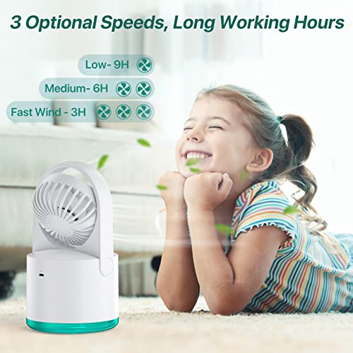 Table Misting Fan,Personal Cooling Mister Fan with 300ML Water Tank