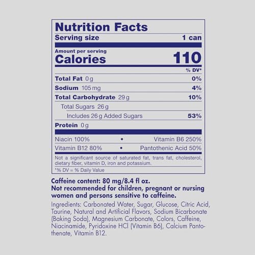 RED BULL ENERGY DRINK WITH 80MG CAFFEINE PLUS TAURINE & B VITAMINS, 8.4 FL OZ, PACK OF 12 CANS