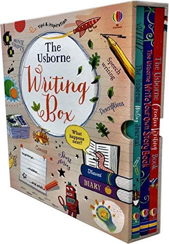 The Usborne Writing Box 3 Books Collection Set (Creative Writing Book, Write Your Own Story Book, Writing Journal) Hardcover – 1 Jan. 2018