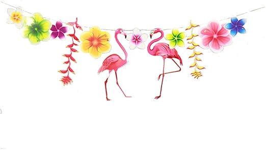 Amazon Com Qinlee Hanging Banner Flag Tropical Theme Party