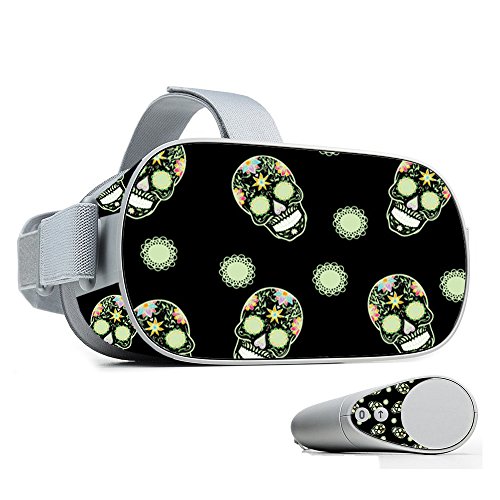 MightySkins Skin Compatible with Oculus Go Mobile VR - Nighttime Skulls | Prote…