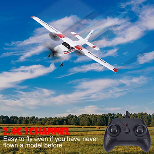 FX-801 RC Plane, 2.4GHz 2CH EPP Remote Control Airplane RTF Ready to Fly Toy Aircraft Model for Beginner, 310mm Wingspan, Built-in Gyroscope (FX-801)