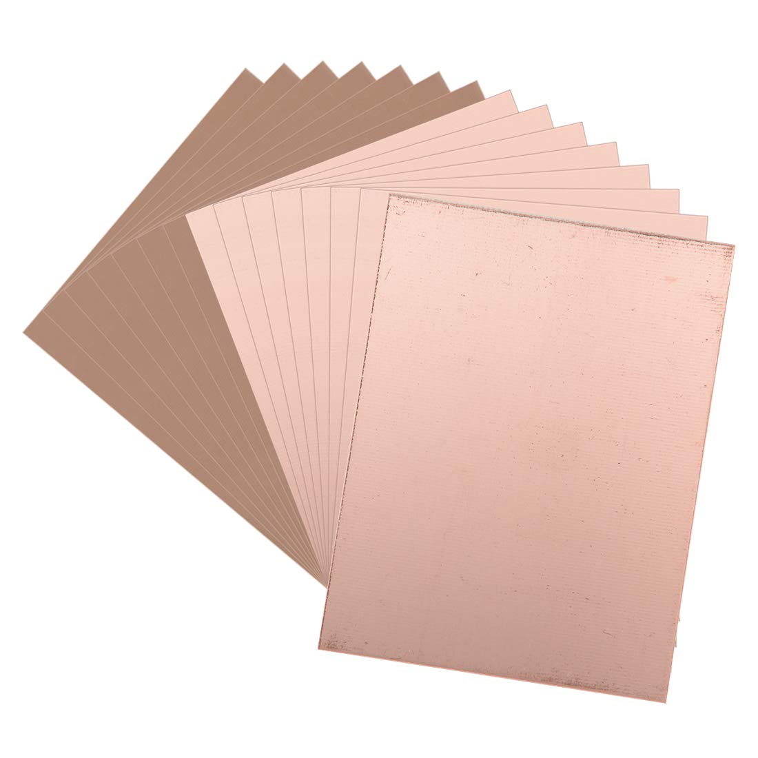 sourcing map Single-Sided Copper Clad Laminate PCB Circuit Board, FR4 100x75mm 3.94x2.95 inch, 1.5mm Thickness DIY Prototyping PCB Board, Name Board, 15pcs