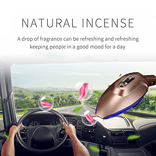 Car air purifier ionizer , 2 USB ports car charger,Car air freshener aromatherapy essentioal oil diffuser and air humidifier for 12V car/24V Vehicle
