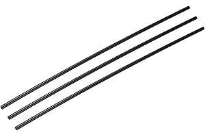 Rebower Plastic Round Rod POM Polyoxymethylene Rods Hard Bar,[for Engineering,Agriculture,Industry,DIY] - 1/4 Inch Dia 16 Inch Length/Black / 3 Pcs